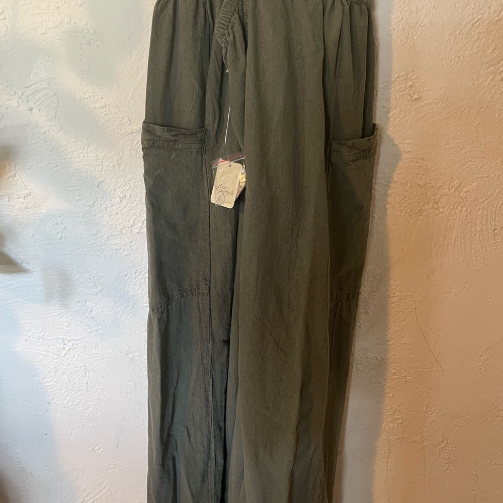 Free People Women's Olive Green Jumpsuit - Picture 12 of 13